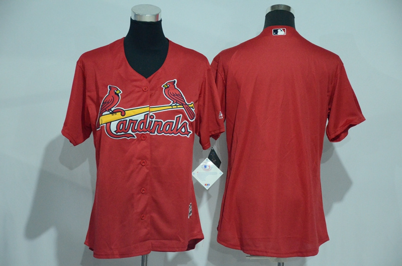 Womens 2017 MLB St. Louis Cardinals Blank Red Jerseys